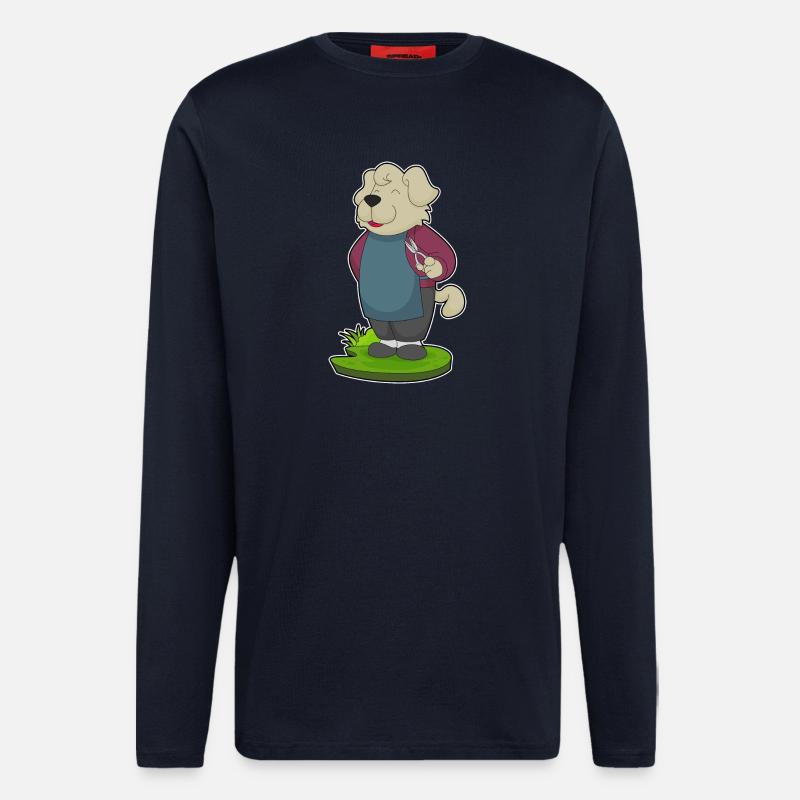 Coiffeur pour chien Ciseaux - Manches longues bio décontracté fabriqué en UE - DARK NAVY