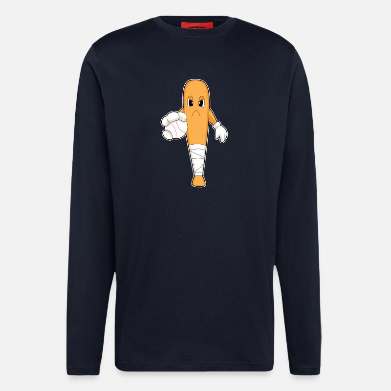Baseball Baseballschläger - Langarmshirt - made by SPREAD  - DARK NAVY