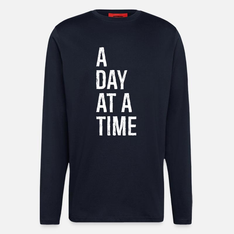 a day at a time - Longsleeve - made by SPREAD  - DARK NAVY