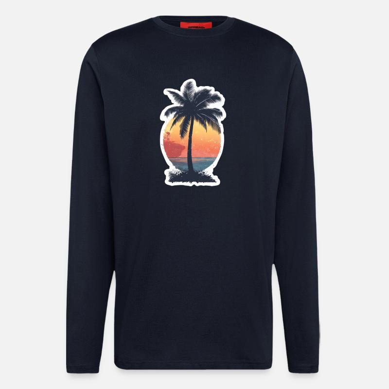 Palme - Langarmshirt - made by SPREAD  - DARK NAVY
