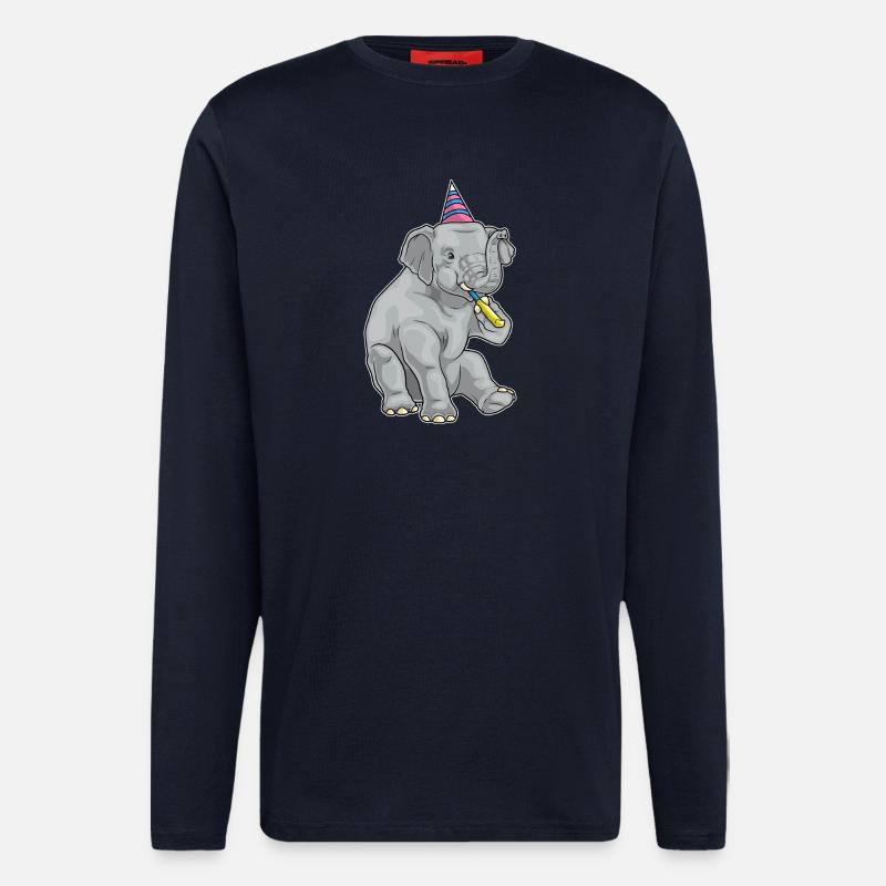 Elephant Birthday Toad - Longsleeve - made by SPREAD  - DARK NAVY