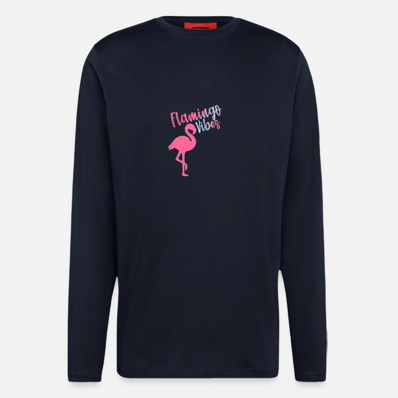 Flamingo Vibes - Longsleeve - made by SPREAD  - DARK NAVY