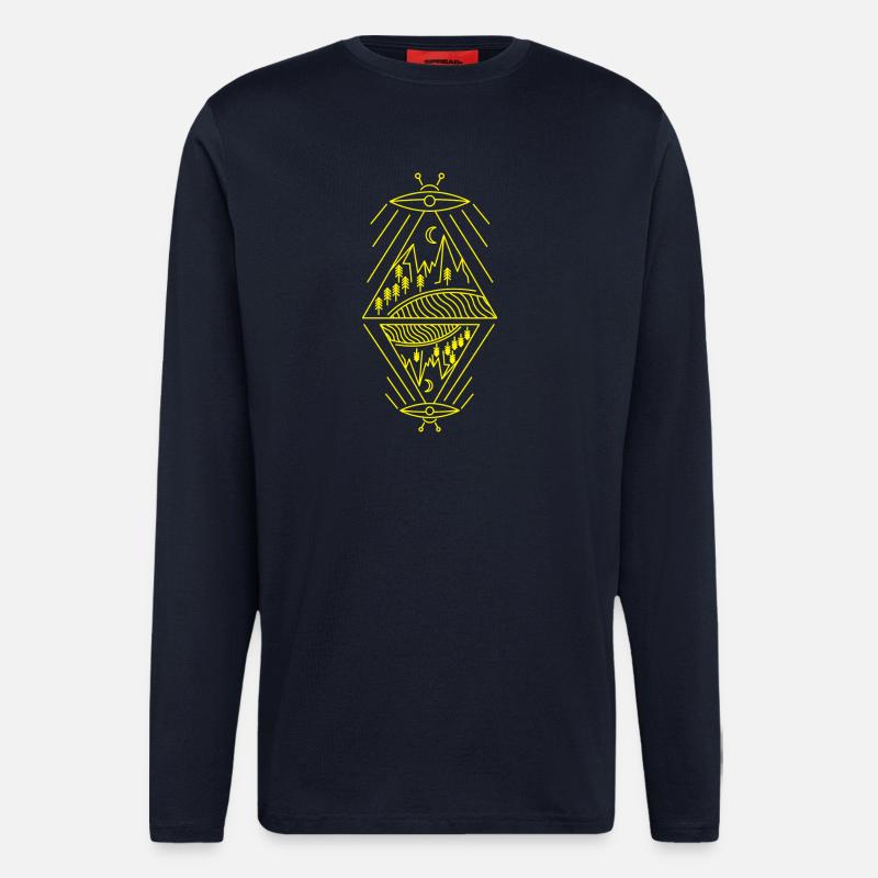 UFO ALIEN - Langarmshirt - made by SPREAD  - DARK NAVY