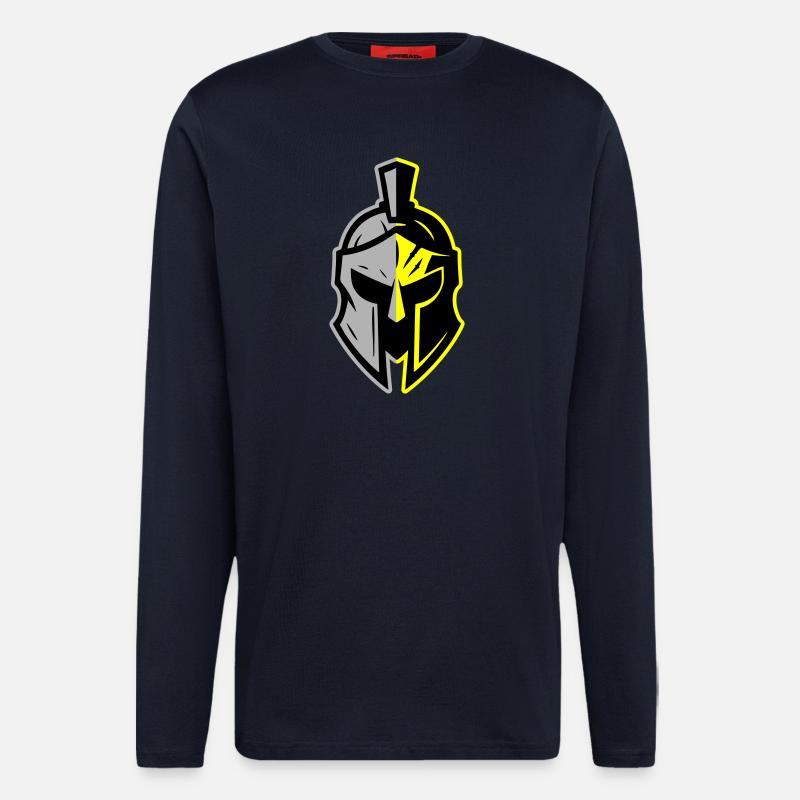 Spartaner Helm Symbol - Langarmshirt - made by SPREAD  - DARK NAVY