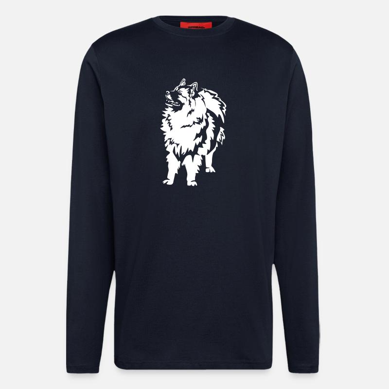 Wolfsspitz "Black Edition" - Langarmshirt - made by SPREAD  - DARK NAVY