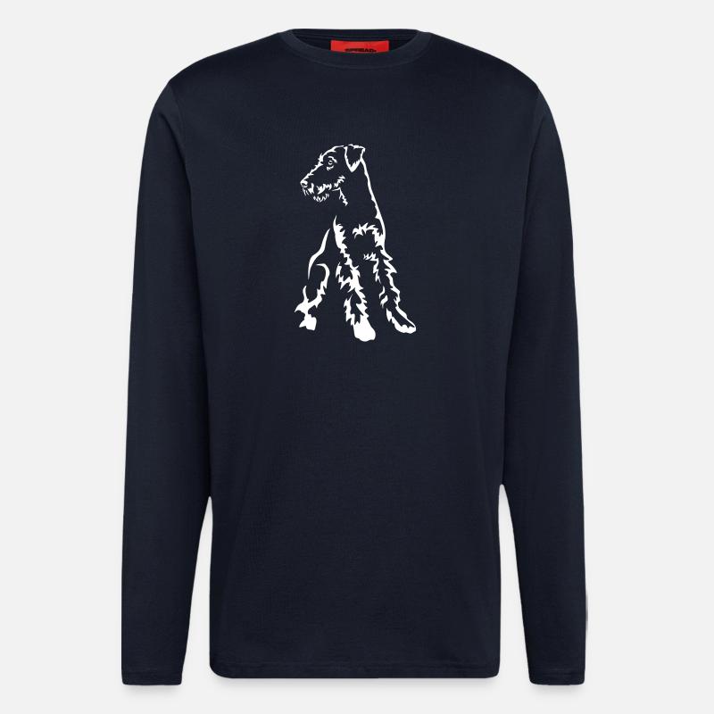 Airedale Terrier "Black Edition" - Langarmshirt - made by SPREAD  - DARK NAVY