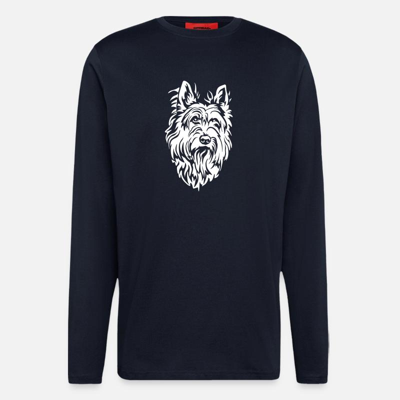Picard Head "Black Edition" - Longsleeve - made by SPREAD  - DARK NAVY
