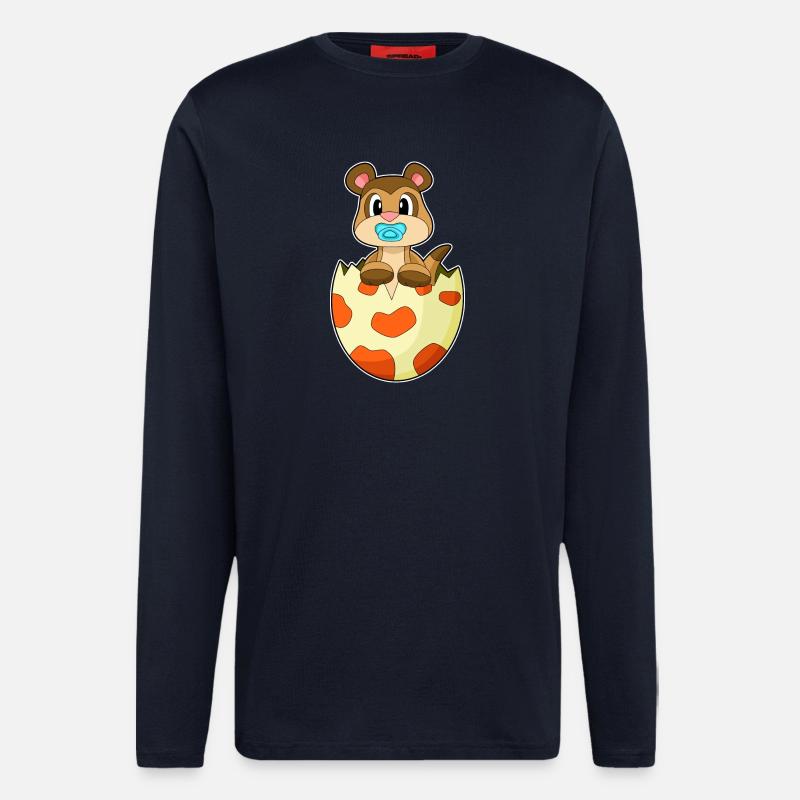 Erdmännchen Schnuller - Langarmshirt - made by SPREAD  - DARK NAVY