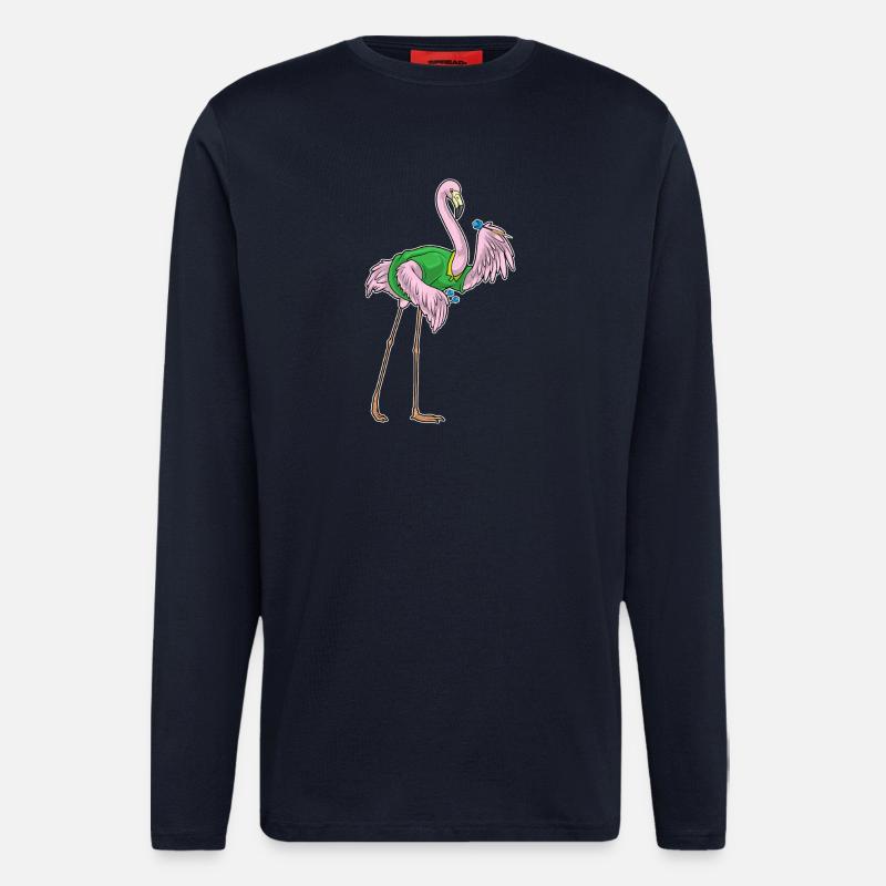 Flamingo Dart Dartpfeil - Manches longues bio décontracté fabriqué en UE - DARK NAVY
