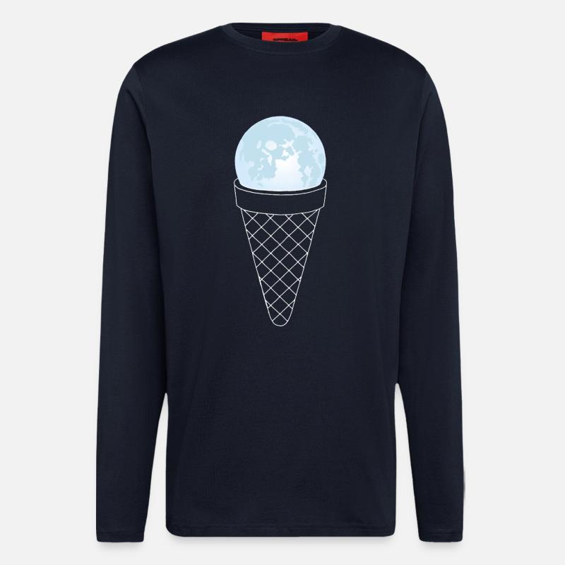 Lune et crème glacée - Longsleeve - made by SPREAD  - DARK NAVY