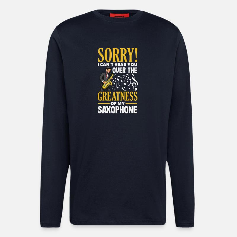 Saxofon - Langarmshirt - made by SPREAD  - DARK NAVY