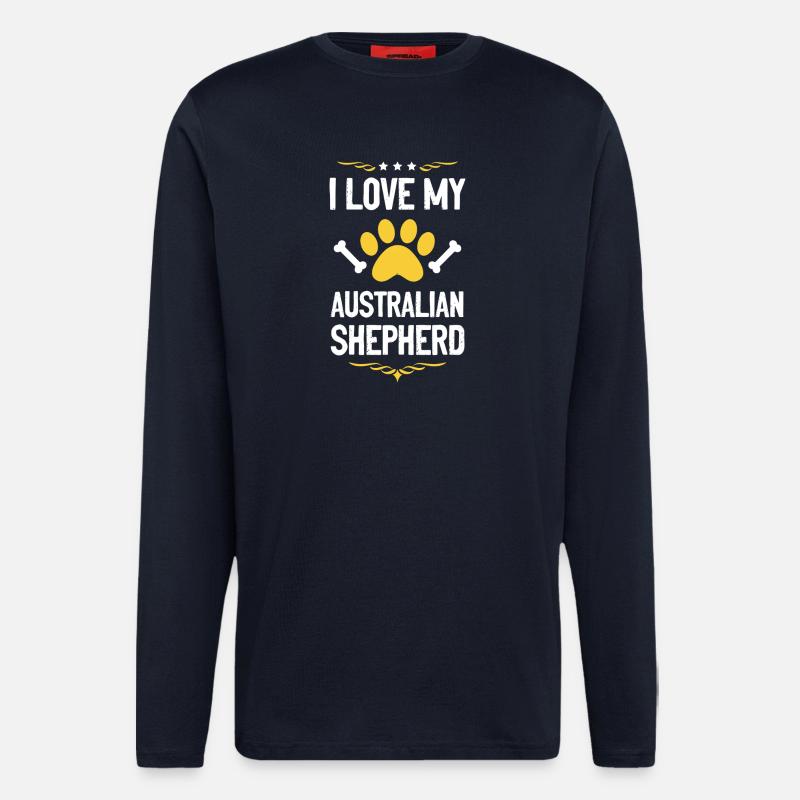 I love my Australian Shepherd - Longsleeve - made by SPREAD - DARK NAVY