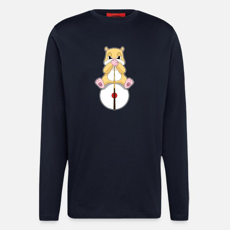 Hamster Billiard Queue Sport - Langarmshirt - made by SPREAD  - DARK NAVY
