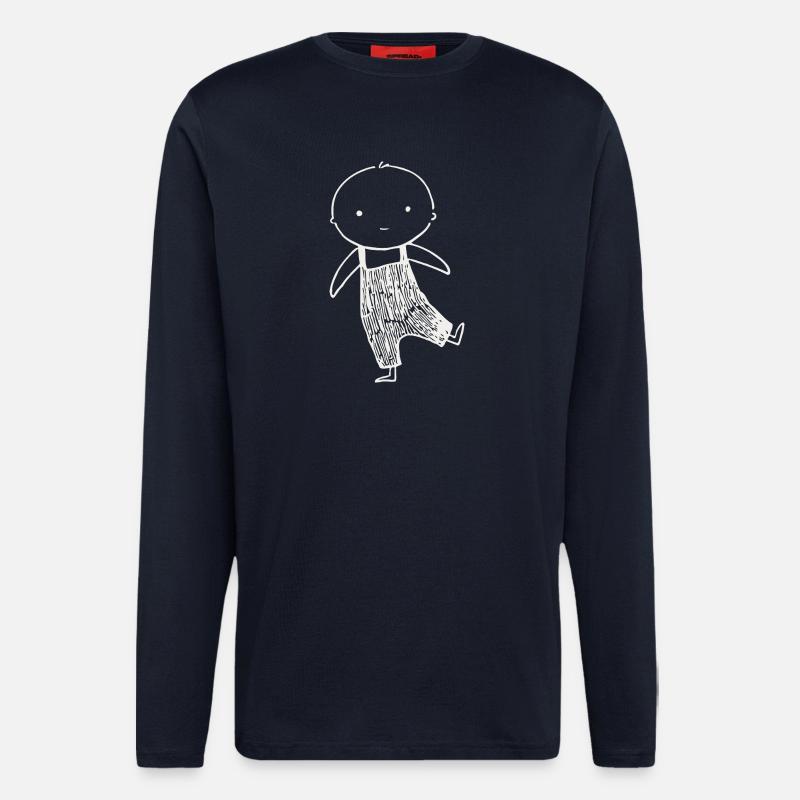 Tiny Doodle in Overalls - Longsleeve - made by SPREAD  - DARK NAVY