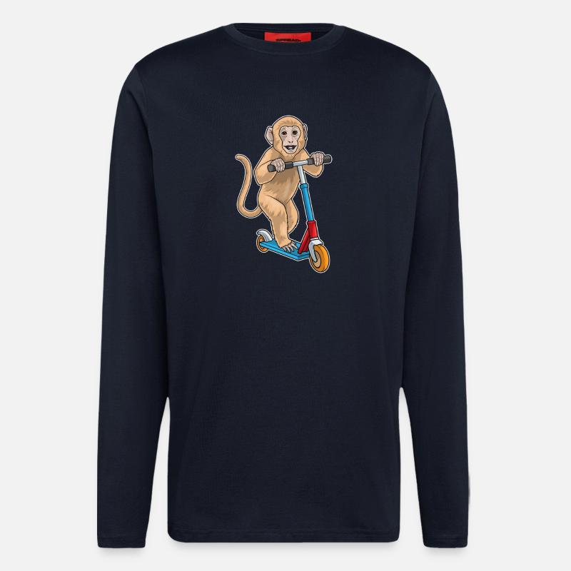 Affe Tretroller - Langarmshirt - made by SPREAD  - DARK NAVY