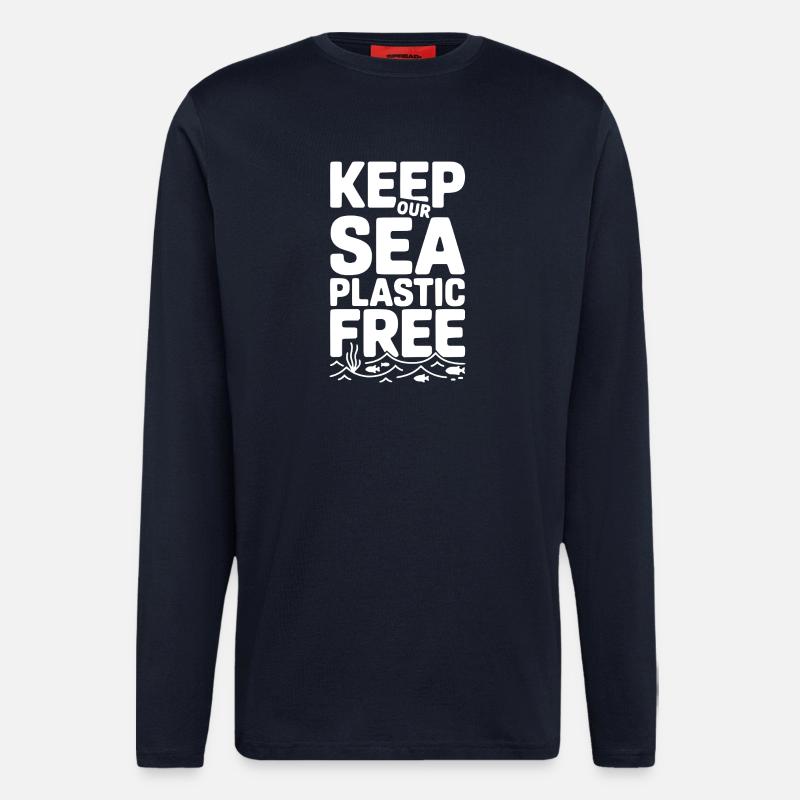 Keep Our Sea Plastic Free - Longsleeve - made by SPREAD - DARK NAVY