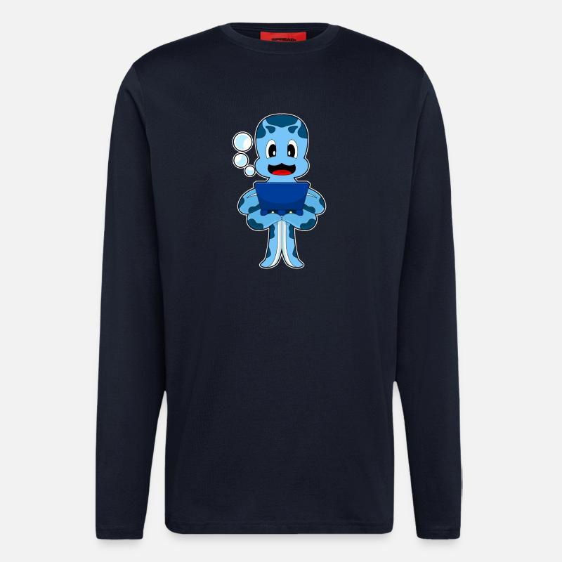 Octopus Laptop - Longsleeve - made by SPREAD  - DARK NAVY