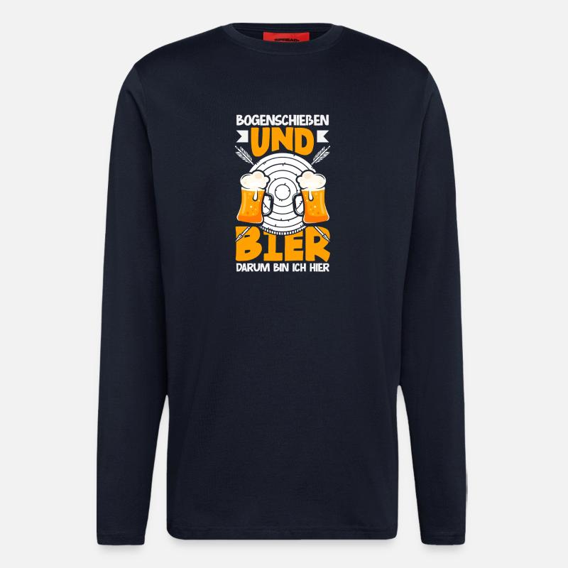 Ich gehe Bogenschießen - Langarmshirt - made by SPREAD  - DARK NAVY