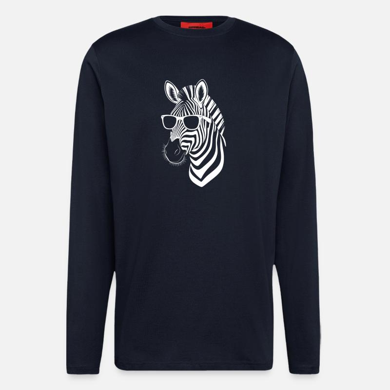 Zebra Saying Funny Zebra Gift - Longsleeve - made by SPREAD - DARK NAVY