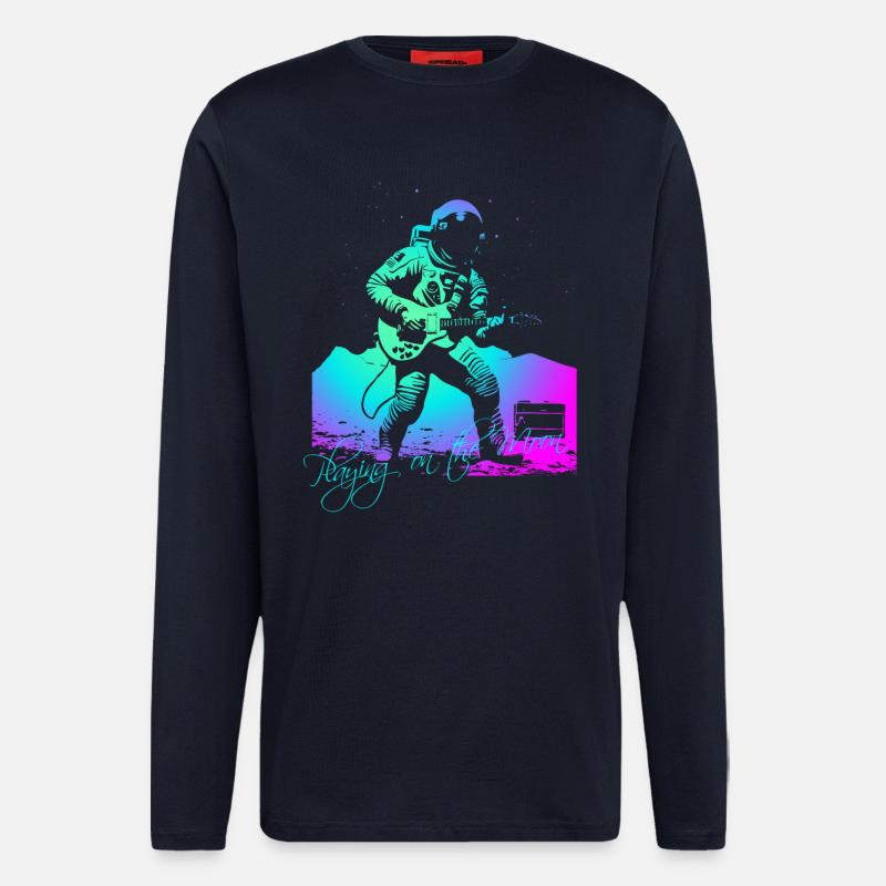 Playing On The Moon - Langarmshirt - made by SPREAD  - DARK NAVY