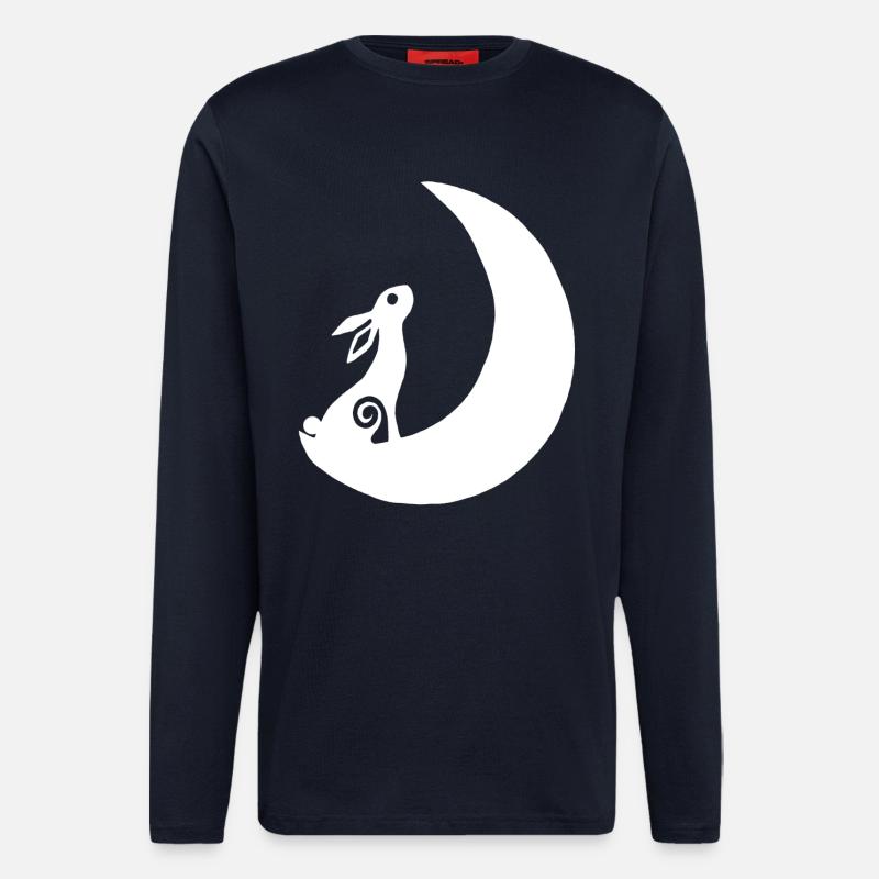 Ein Hase auf dem Mond - Langarmshirt - made by SPREAD  - DARK NAVY