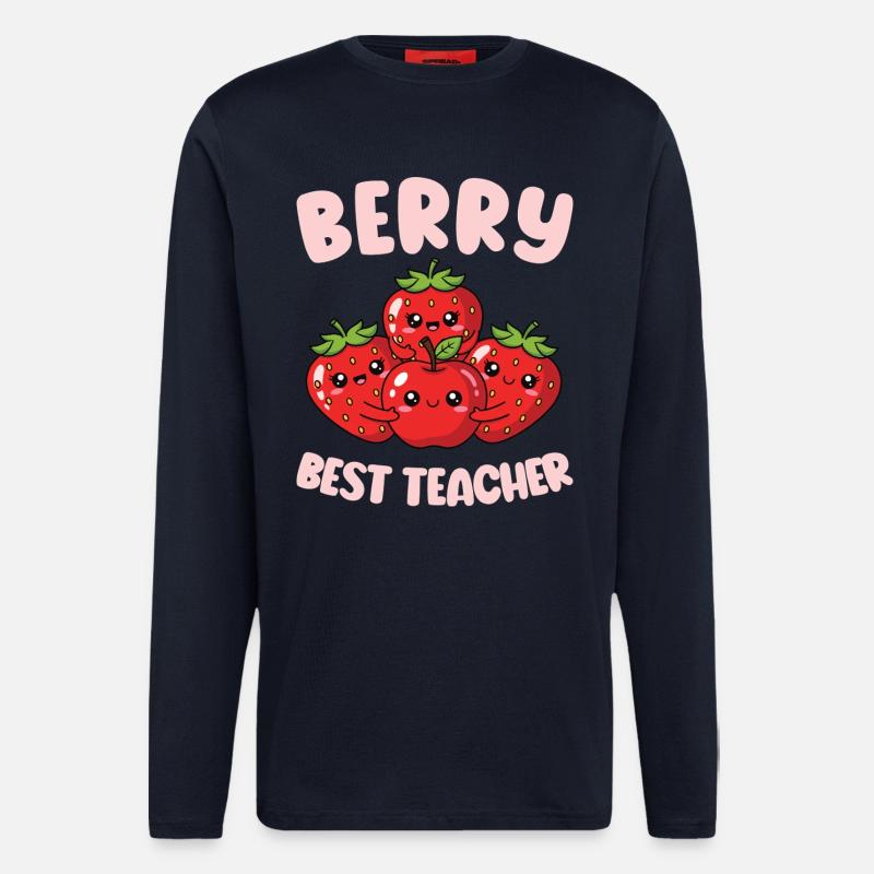 Berry Best Teacher Elementary Teacher - Longsleeve - made by SPREAD  - DARK NAVY