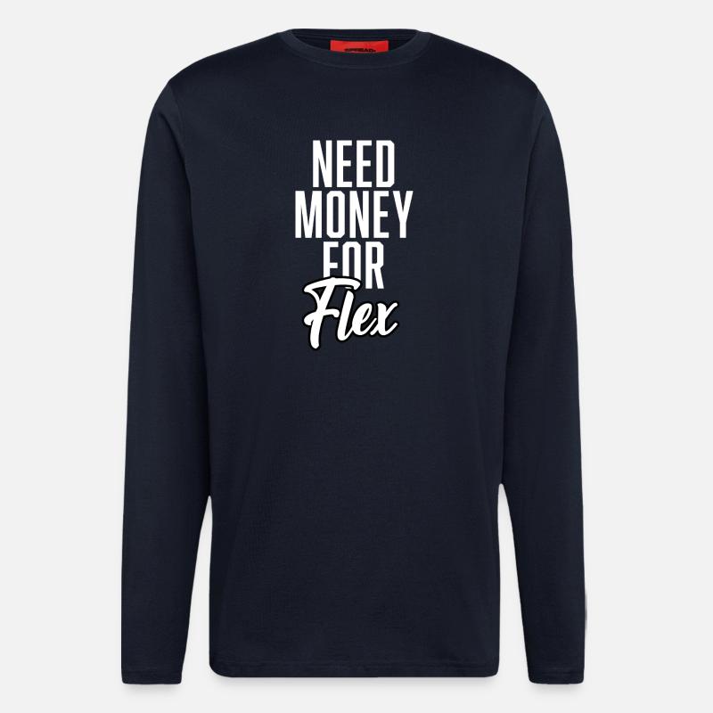 Besoin d’argent pour Flex - Manches longues bio décontracté fabriqué en UE - DARK NAVY