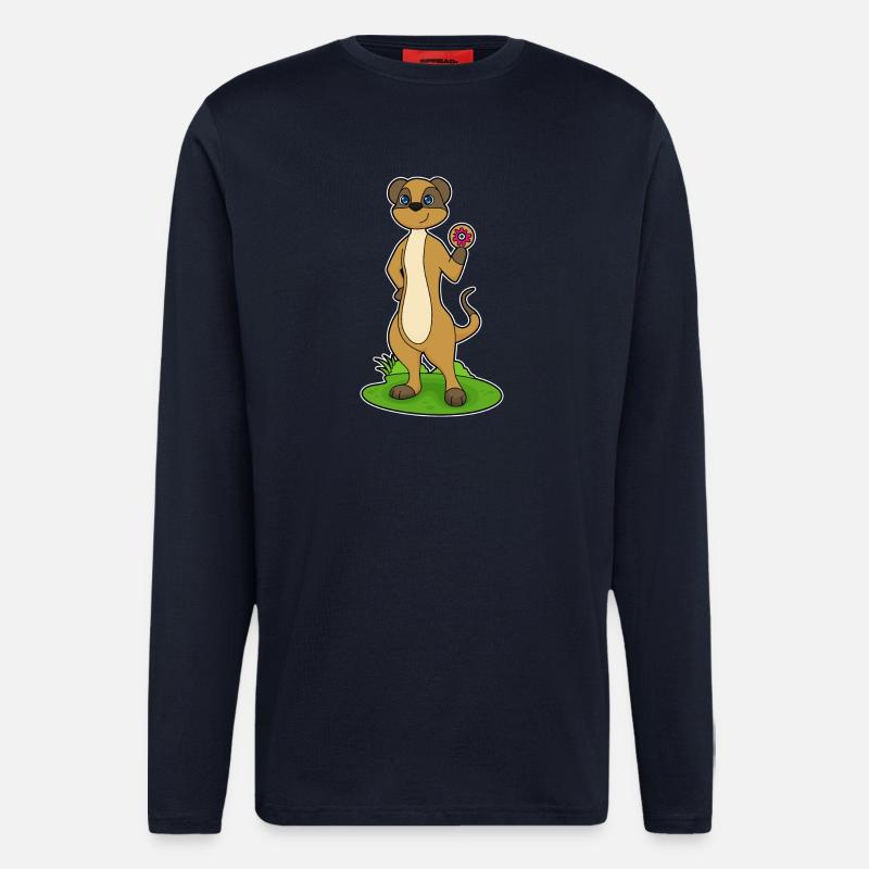 Suricate Donut - Manches longues bio décontracté fabriqué en UE - DARK NAVY