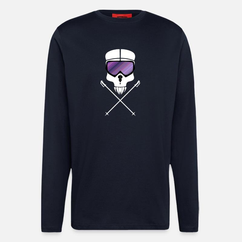 Ski-Schädel - Langarmshirt - made by SPREAD  - DARK NAVY
