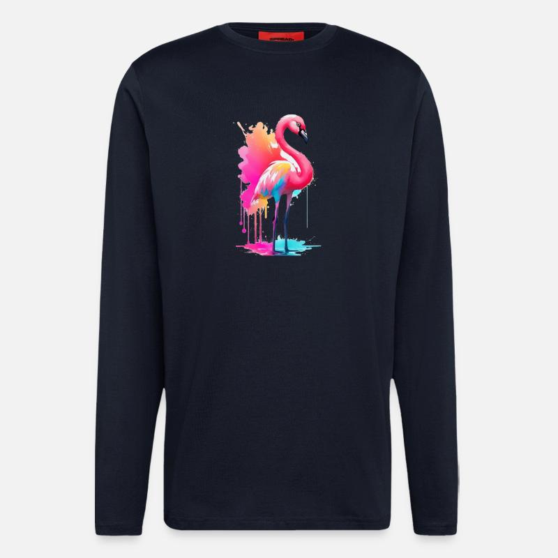 Flamingo - Langarmshirt - made by SPREAD  - DARK NAVY