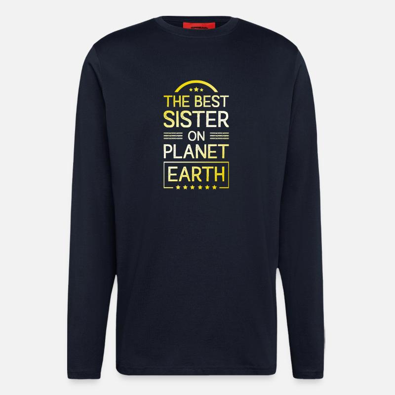 Beste Schwester Zitat - Langarmshirt - made by SPREAD  - DARK NAVY