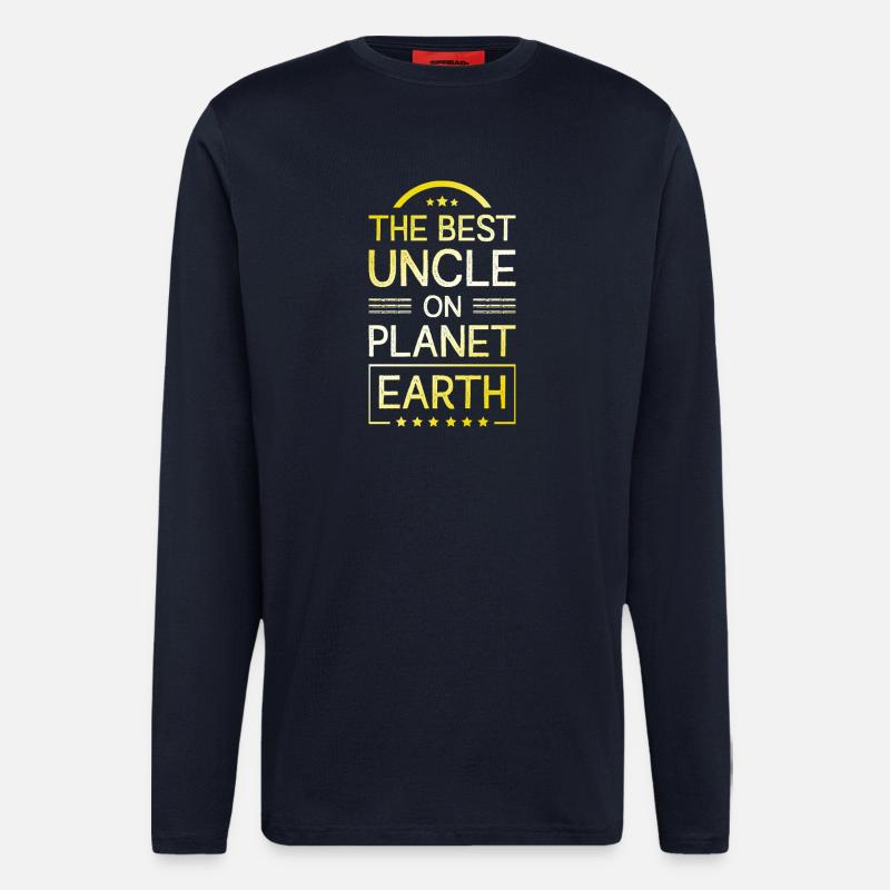 Bester Onkel Spruch - Langarmshirt - made by SPREAD - DARK NAVY