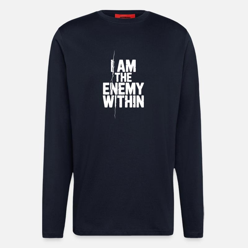 Ich bin der innere Feind - Langarmshirt - made by SPREAD  - DARK NAVY