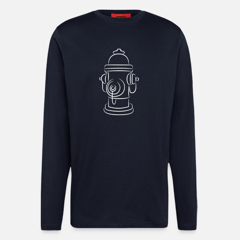 Hydrant Drawing - Longsleeve - made by SPREAD  - DARK NAVY