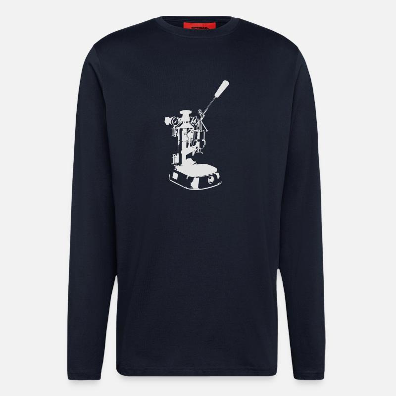Machine solo - White - Longsleeve - made by SPREAD  - DARK NAVY