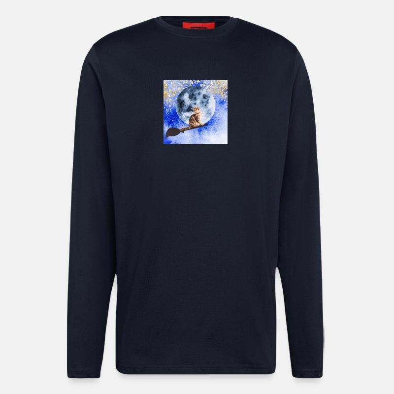 Cat wizard - Langarmshirt - made by SPREAD  - DARK NAVY