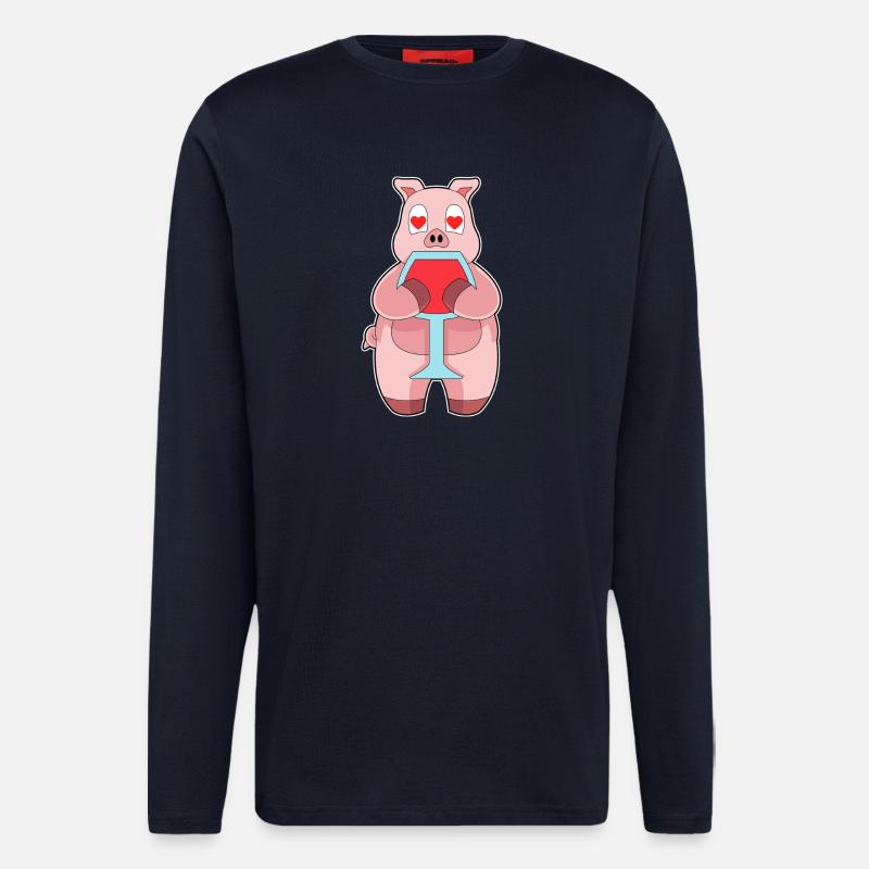 Pork Red Wine - Longsleeve - made by SPREAD  - DARK NAVY