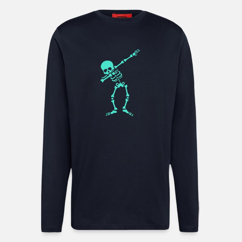 Skelett Dab Dabbing - Langarmshirt - made by SPREAD  - DARK NAVY