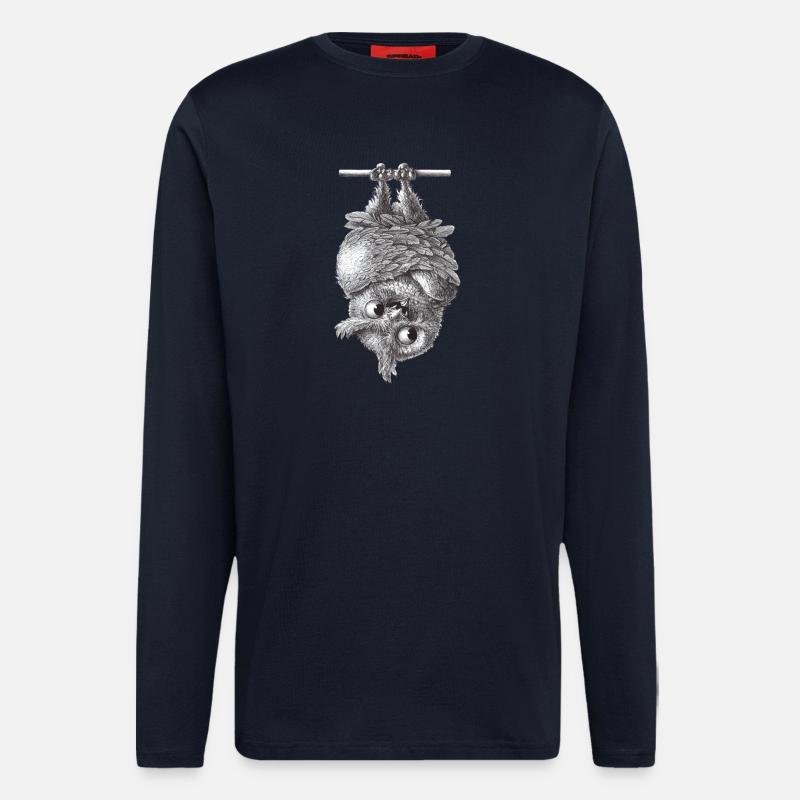 Vampire Owl - Dracula Owl - Longsleeve - made by SPREAD  - DARK NAVY