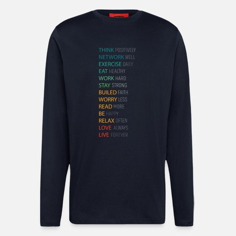 POSITIV DENKEN - Langarmshirt - made by SPREAD  - DARK NAVY