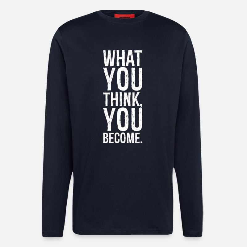 was du glaubst zu werden - Langarmshirt - made by SPREAD  - DARK NAVY