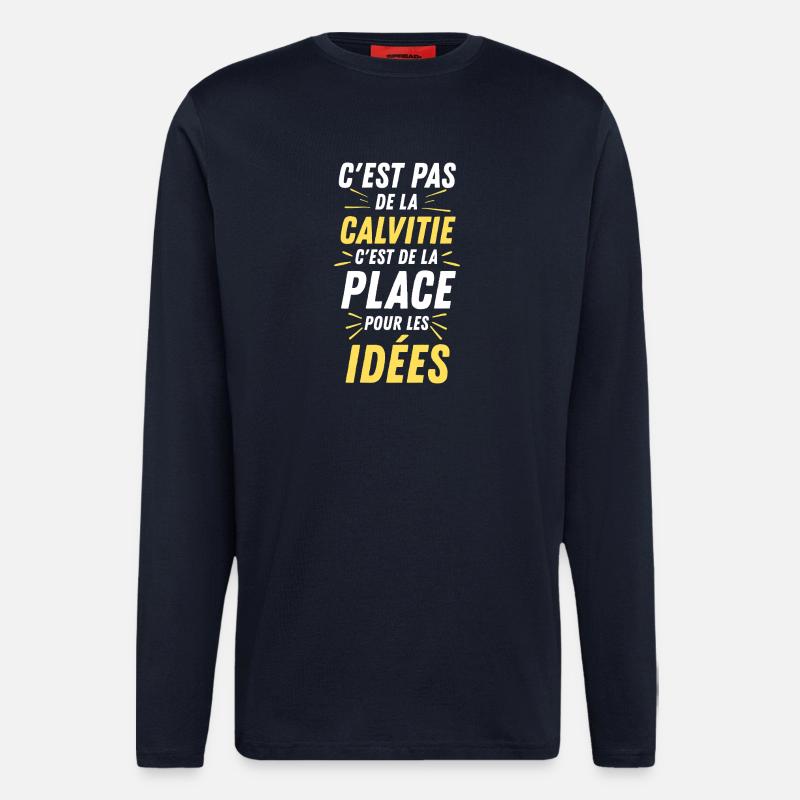 Baldness? Room for ideas - Longsleeve - made by SPREAD  - DARK NAVY