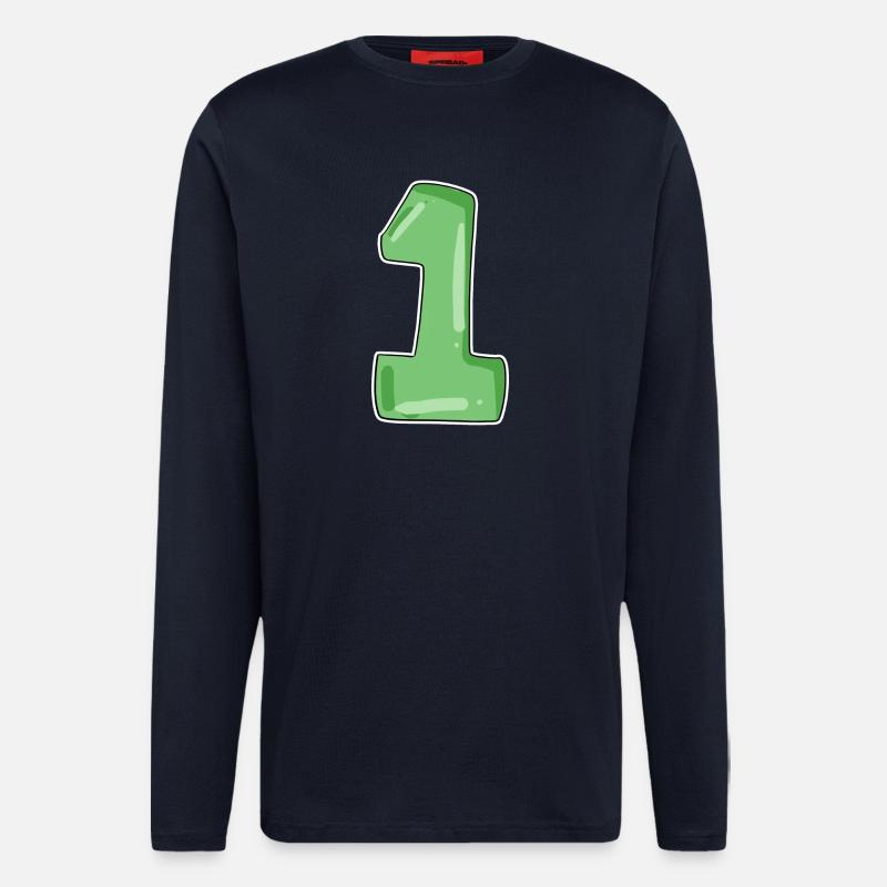 Zahl 1 - Langarmshirt - made by SPREAD  - DARK NAVY