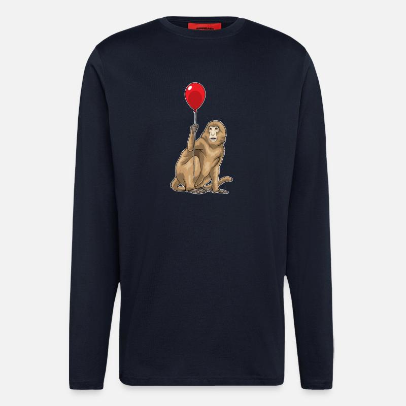 Affe Luftballon - Langarmshirt - made by SPREAD - DARK NAVY