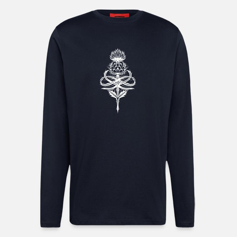 Thistle Tribal with Infinity Symbol - Longsleeve - made by SPREAD  - DARK NAVY