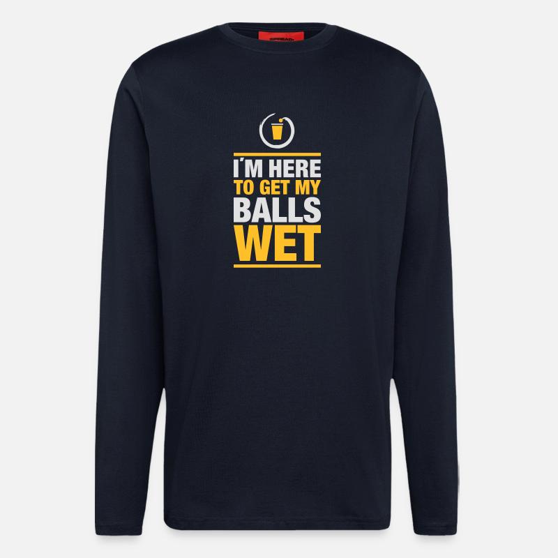Bier Pong Bälle - Langarmshirt - made by SPREAD  - DARK NAVY
