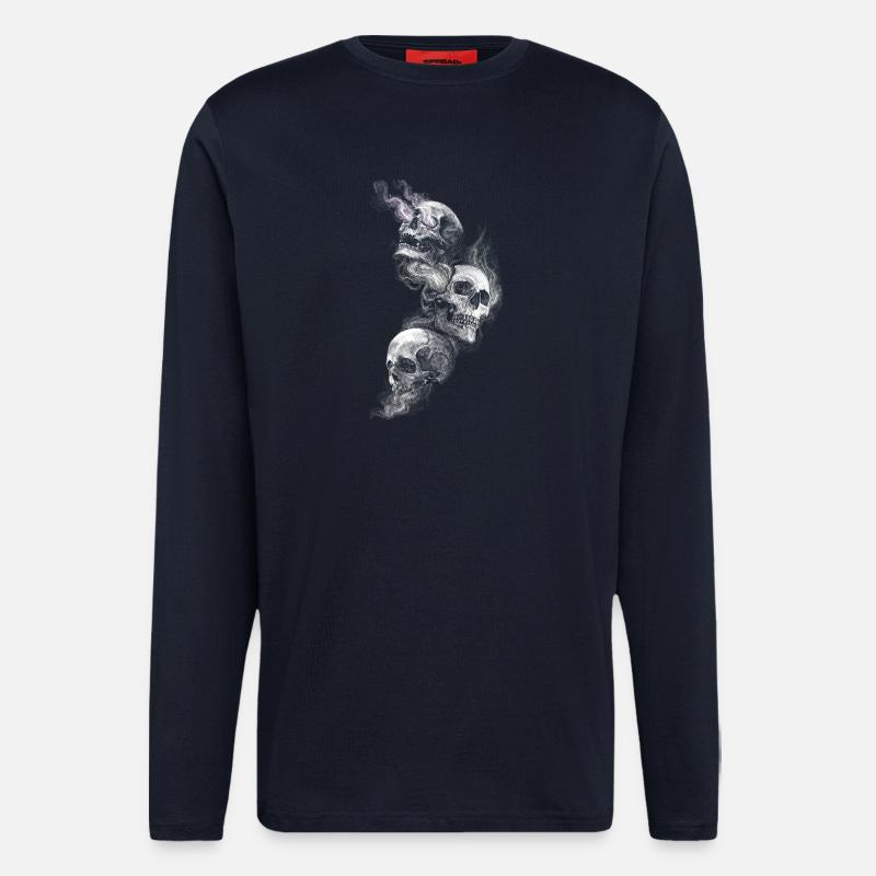 Schädel - Langarmshirt - made by SPREAD  - DARK NAVY