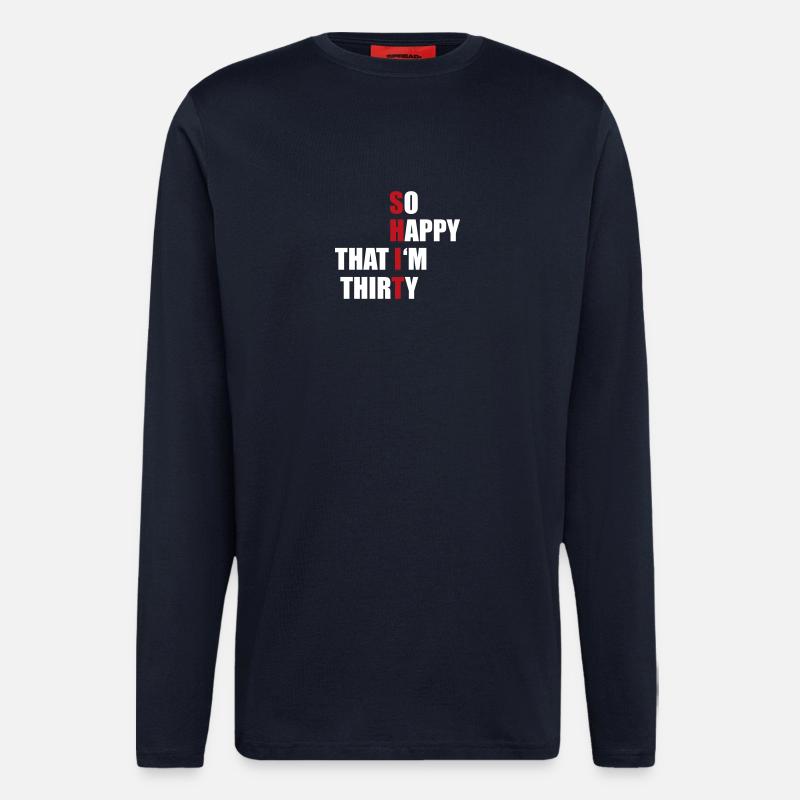 30 - Manches longues bio décontracté fabriqué en UE - DARK NAVY