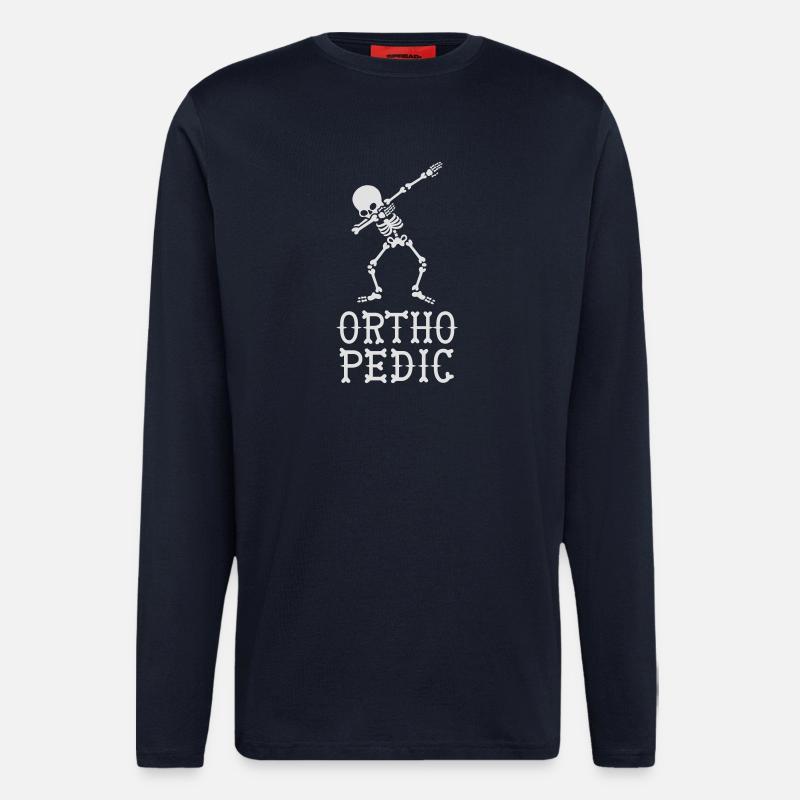 Dab dabbing skeleton orthopedic - Langarmshirt - made by SPREAD - DARK NAVY