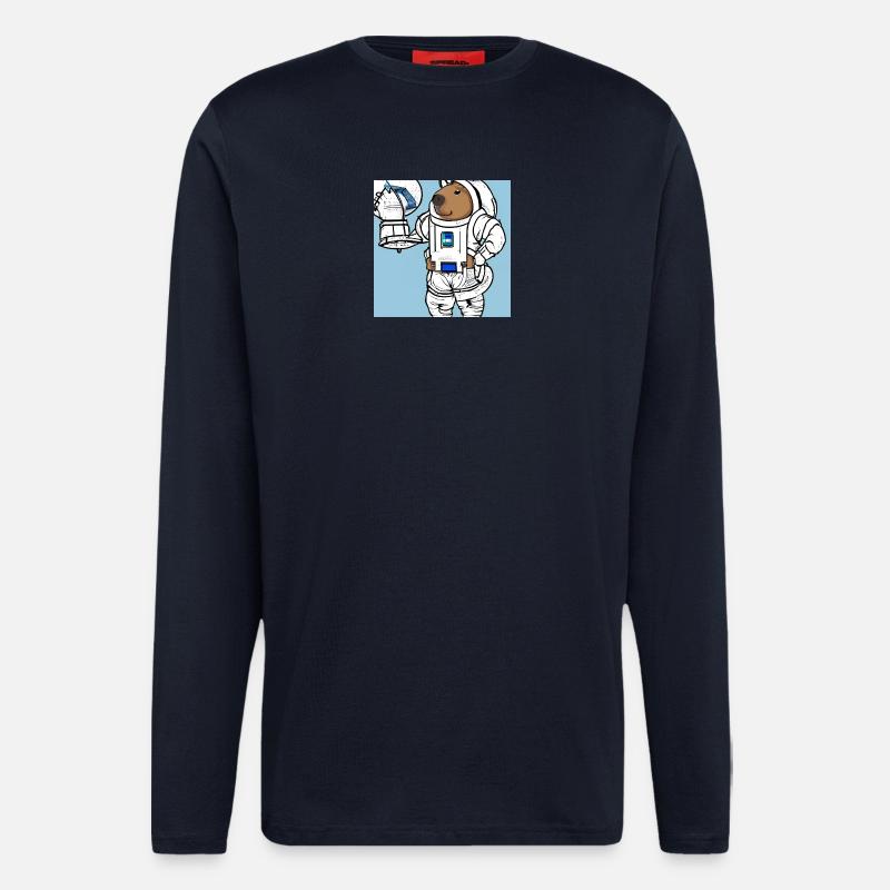 Capybara-Astronaut - Langarmshirt - made by SPREAD  - DARK NAVY